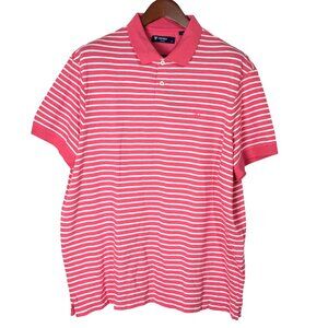 Cremeux Classics Mens XL Red & White Striped Polo Shirt